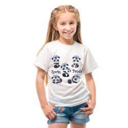 Camiseta con Diseño Niña Personalizada Panda 002 Personalizada Barata Original Personaliz — Un diseño natural, para espacios lle
