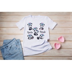 Camiseta con Diseño Niña Personalizada Panda 002 Personalizada Barata Original Personaliz — Un diseño natural, para espacios lle