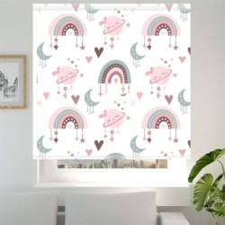  Estores Infantiles Niña Estampado Arcoiris 002- Estor para habitación infantil Niña- Estor infantil estampado Arcoiris