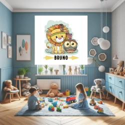 Estor Infantil con Diseño Animal Selva 001 Cortina Animal Selva Personalizado — Un diseño mágico y divertido, para decorar habit
