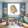 Estor Infantil con Diseño Animal Selva 001 Cortina Animal Selva Personalizado — Un diseño mágico y divertido, para decorar habit