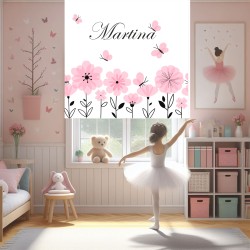 Estor con Diseño Flor 004 Personalizado — Un diseño exuberante y natural, para espacios llenos de alegría y naturaleza