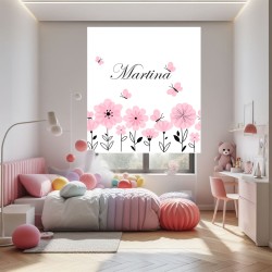 Estor con Diseño Flor 004 Personalizado — Un diseño exuberante y natural, para espacios llenos de alegría y naturaleza