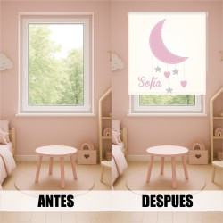 Estor con Diseño Luna 001 Personalizado — Un diseño precioso, para niñas con gran imaginación