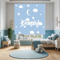 Estores Infantiles Niño Personalizados Estrellas- Noche 001