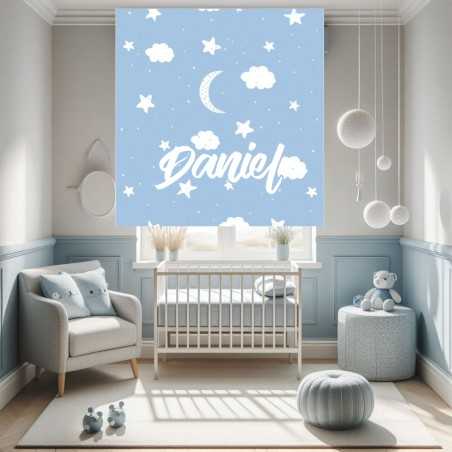 Estores Infantiles Niño Personalizados Estrellas- Noche 001