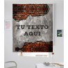 Estor Juvenil Pared Ladrillo con Nombre | Estor Enrollable Personalizado