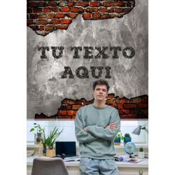 Estor Pared Ladrillo Adolescent Personalizado — Un diseño bonito, para un toque decorativo único y especial