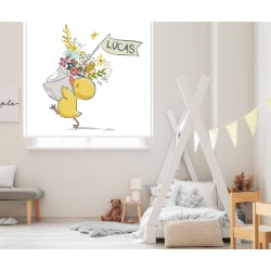 Estor con Diseño Animal Patito Cortina Y Bebe Personalizado — Un diseño encantador y natural, para espacios llenos de alegría y 