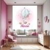 Estor Infantil Globo Rosa Animal Personalizado — Un diseño primaveral y natural, para espacios llenos de alegría y naturaleza