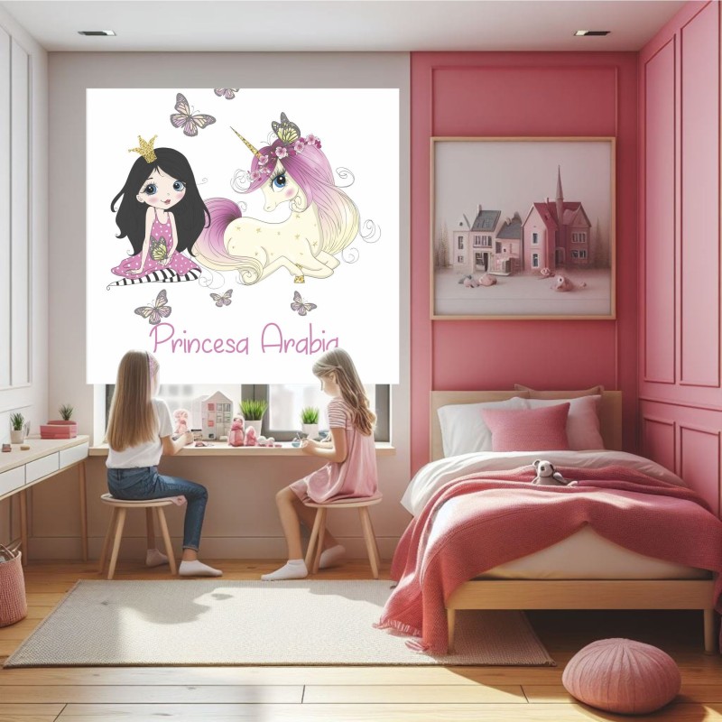 Estor con Diseño Princesa Arabia Dibujo Princesa Personalizado — Un diseño encantador y divertido, ideal para niñas que sueñan d