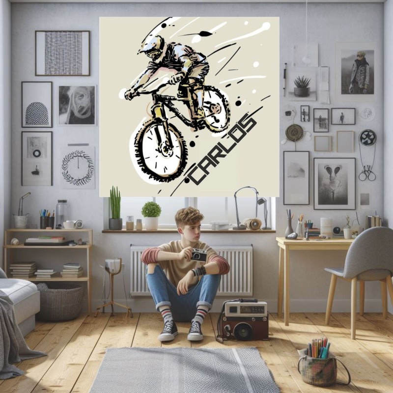 Estor con Diseño Trial Bike Enrollabl Adolescent Personalizado — Un diseño ideal, para un toque decorativo único y especial