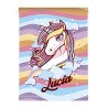 Estor Enrollable Infantil Personalizado con Nombre ? Diseño Unicornio Bebe Rosa y Blanco