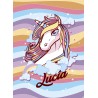 Estor Enrollable Infantil Personalizado con Nombre ? Diseño Unicornio Bebe Rosa y Blanco