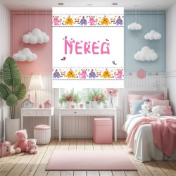 Estores infantiles niño. Estor estampado Infantil Nubes y Luna . Estor cuarto bebe. Estor niños habitación infantil