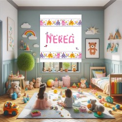 Estores infantiles niño. Estor estampado Infantil Nubes y Luna . Estor cuarto bebe. Estor niños habitación infantil