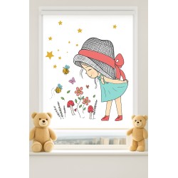 Estor Enrollable Infantil Niña Flores y Estrellas | Estores Iroa