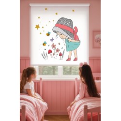 Estor Enrollable Infantil Niña Flores y Estrellas | Estores Iroa