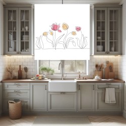 Estores Cocina Estampado Tulipanes 205