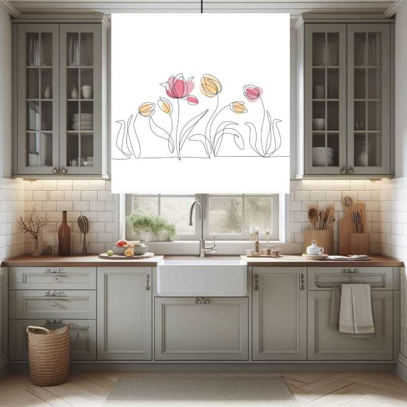 Estores Cocina Estampado Tulipanes 205 Estores Cocina Estampado Tulipanes 205