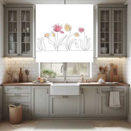 Estores Cocina Estampado Tulipanes 205