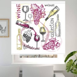 Estores Cocina Estampado Wine 109