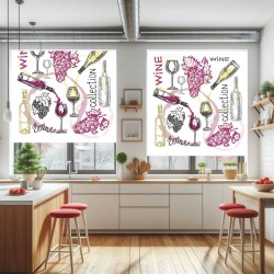 Estores Cocina Estampado Wine 109