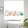 Estores Cocina Estampado Utensilios 105