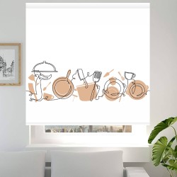 Estores Cocina Estampado Utensilios 105