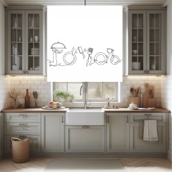 Estores Cocina Estampado Utensilios 105