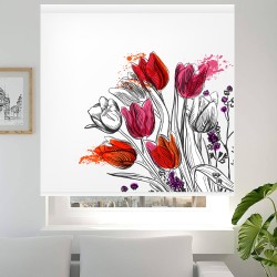 Estores Cocina Estampado Tulipanes 204