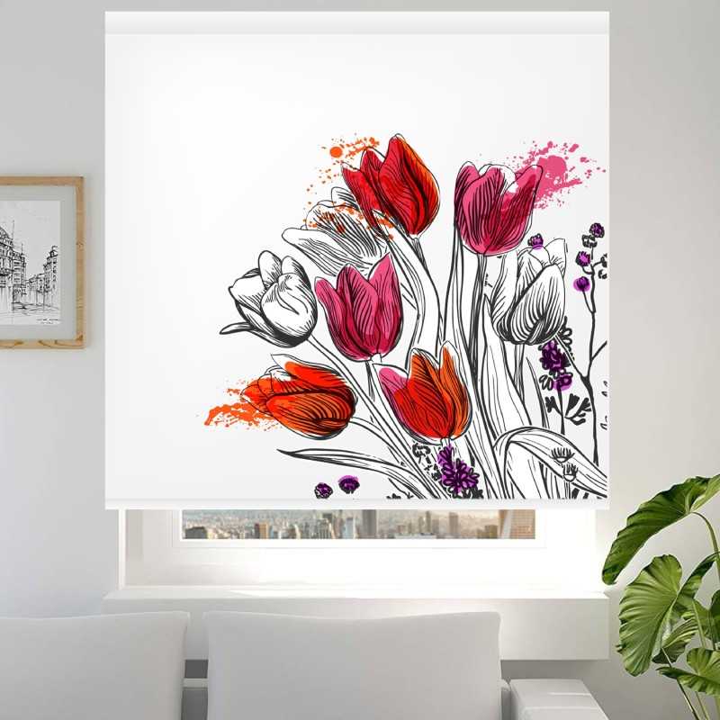 Estores Cocina Estampado Tulipanes 204 Estores Cocina Estampado Tulipanes 204