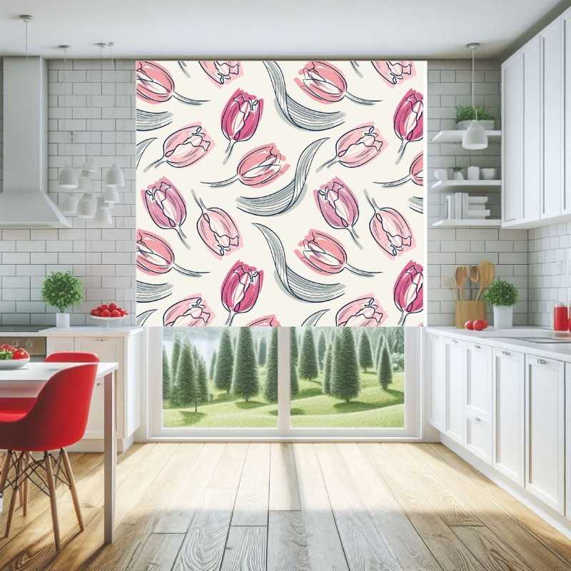 Estores Cocina Estampado Tulipanes 203