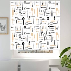 Estores Cocina Estampado Utensilios 113