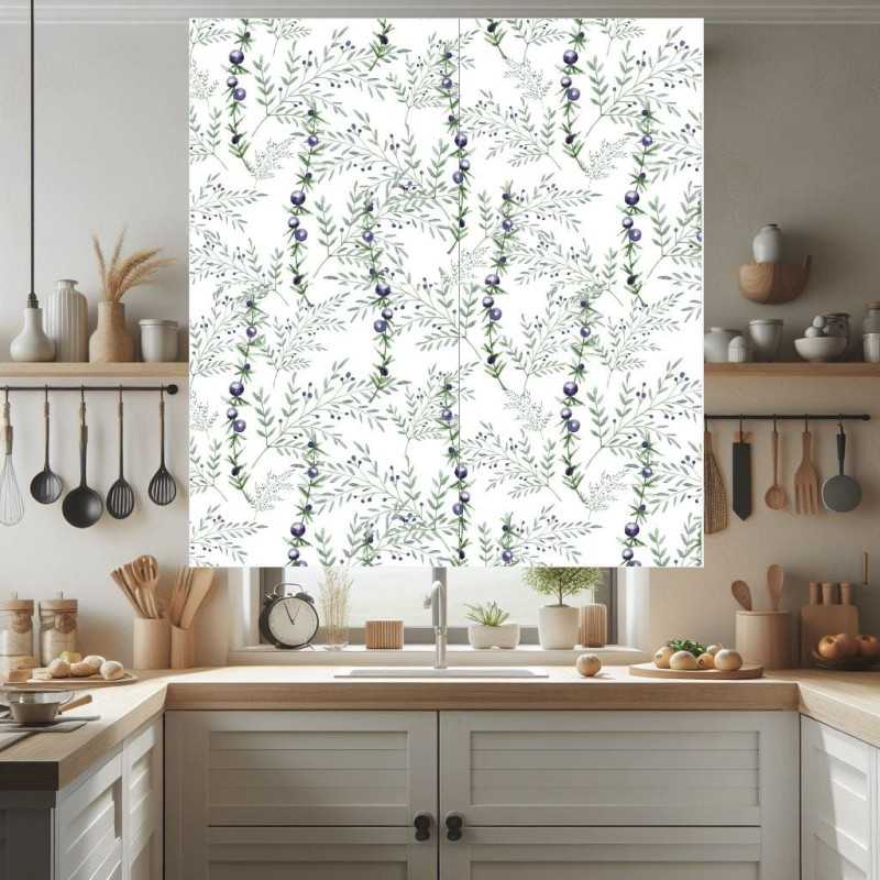 Estores Cocina Estampado Oliva 002