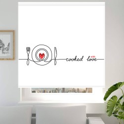 Estores Cocina Frase Cooking Love 102