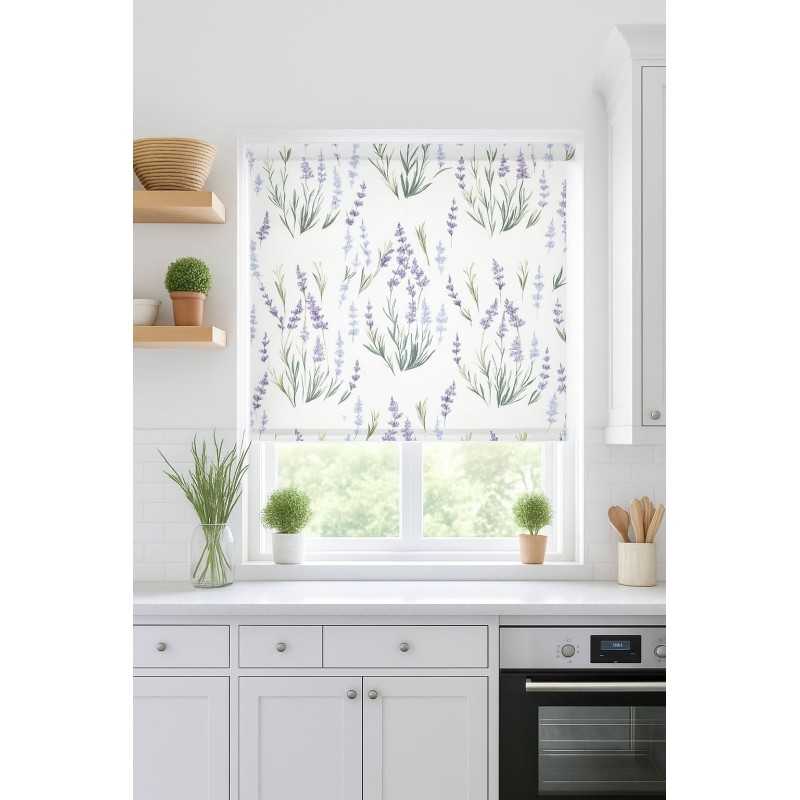 Estores Cocina Estampado Floral Lavanda 102