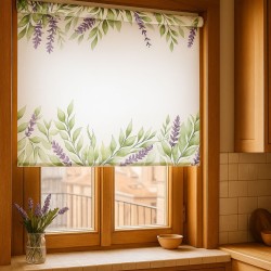 Estores Cocina Estampado Floral Lavanda 101