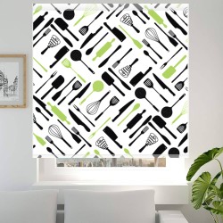 Estores Cocina Estampado Utensilios 114