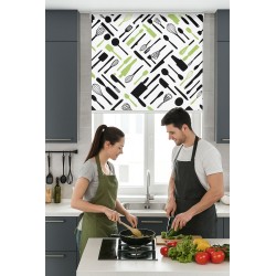 Estores Cocina Estampado Utensilios 114