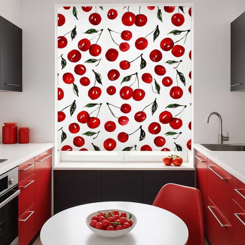 Estores Cocina Estampado Cerezas 502