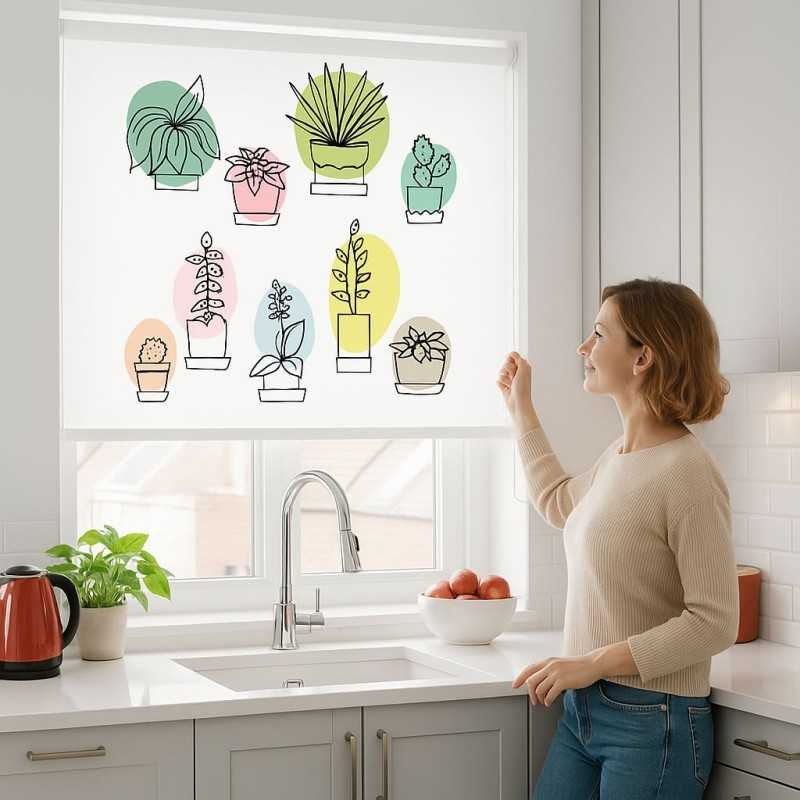 Estores Cocina Estampado Cactus 105