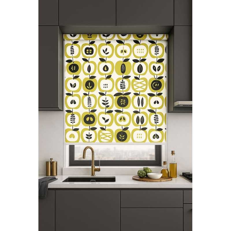 Estores Cocina Estampado Manzanas 005