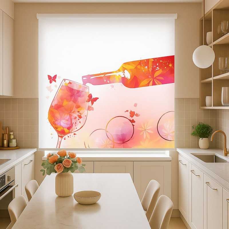 Estores Cocina Botella Vino 102