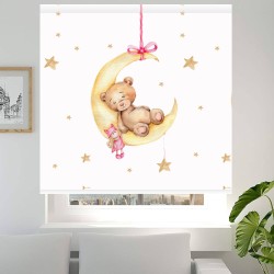 Estores Infantiles Niña de Ositas- Estor enrollable estampado digital infantil . Estores infantiles Osito niña . Estor enroll