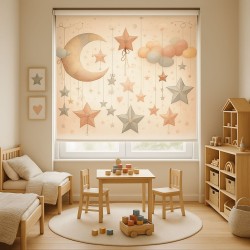 Estores Infantiles Niña de Ositas- Estor enrollable estampado digital infantil . Estores infantiles Osito niña . Estor enroll