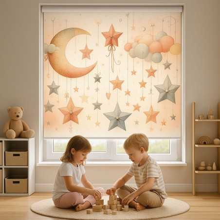 Estores Infantiles Niña de Ositas- Estor enrollable estampado digital infantil . Estores infantiles Osito niña . Estor enroll