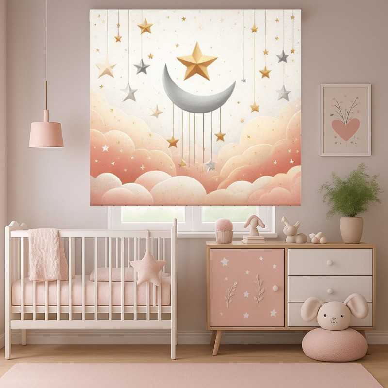 Estores Infantiles Niña de Ositas- Estor enrollable estampado digital infantil . Estores infantiles Osito niña . Estor enroll