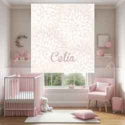 Estor Infantil Personalizado con Nombre Floral 009 | Estores Iroa