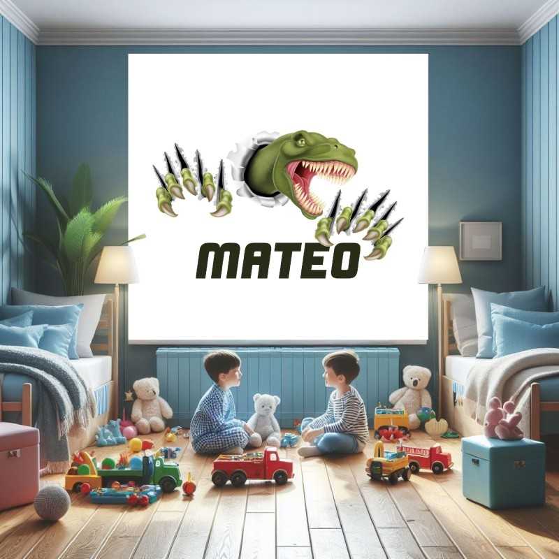 Estores Infantiles Personalizados Dinosaurio Rex 001